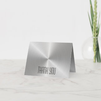 Silver Metal Shine - Vielen Dank Note Card Dankeskarte