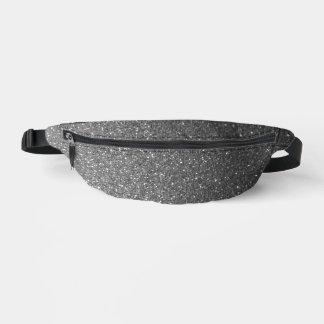 Silver Metallic Black and White Glitzer Ombre Bauchtasche