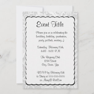 Silver Metallic Blickwinkel Einladung