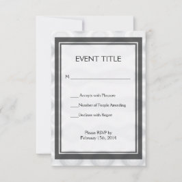 Silver Metallic-Blickwinkel RSVP Karte