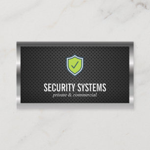 Silver Metallic Border Perforated Mesh Visitenkarte