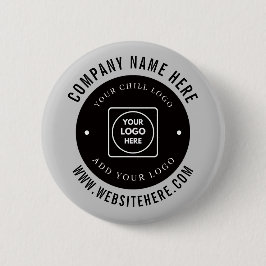 Silver Metallic Custom Logo Corporate Branding Des Button