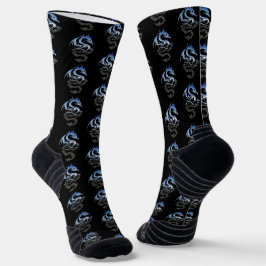 Silver Metallic Dragon Socken