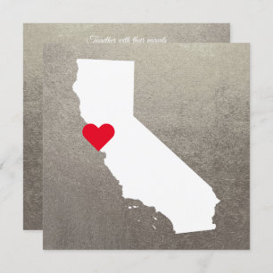 Silver Metallic Foil White Einladung