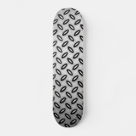 Silver Metallic Gemustert Skateboard