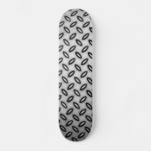 Silver Metallic Gemustert Skateboard