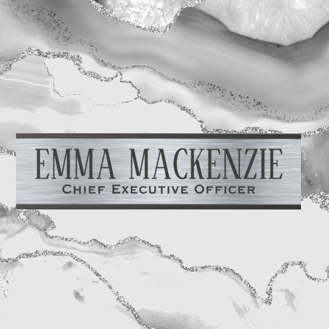 Silver Metallic Look Hanging Türschild Namensplatt (Von Creator hochgeladen)