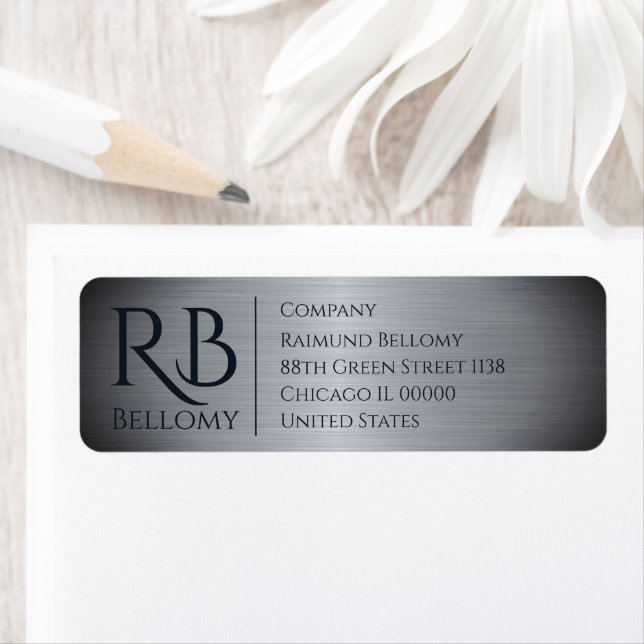 Silver Metallic Return Address Label (Insitu)