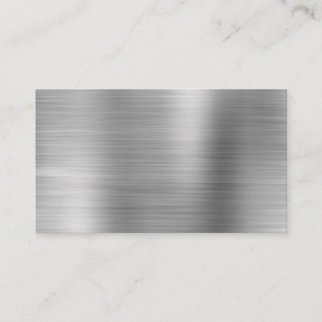 Silver Metallic Shimmer Foil Blank Platzkarte (Vorderseite)