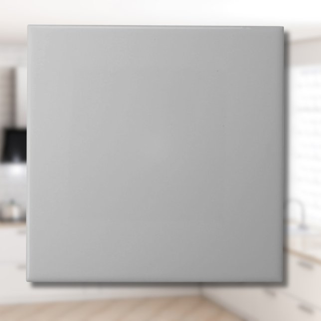 Silver Metallic Solid Color | Klassisches Elegant Fliese (Von Creator hochgeladen)