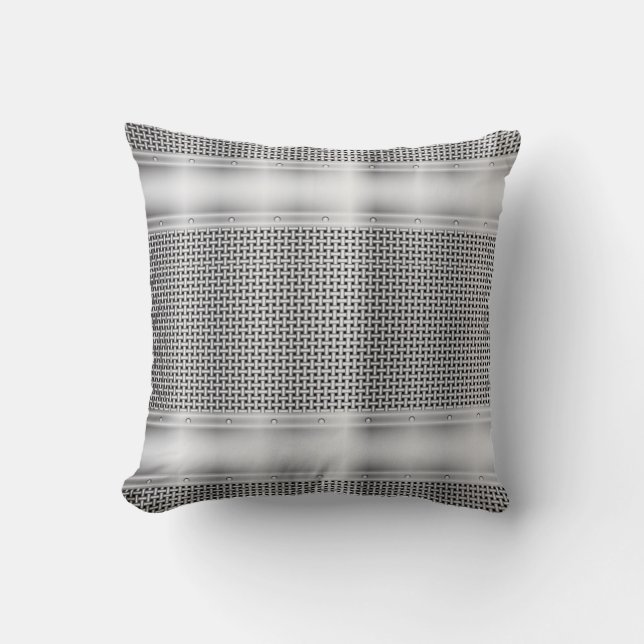 Silver Metallic Throw Kissen (Vorderseite)