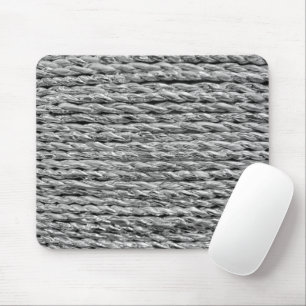 Silver Metallic Wicker Muster Mousepad