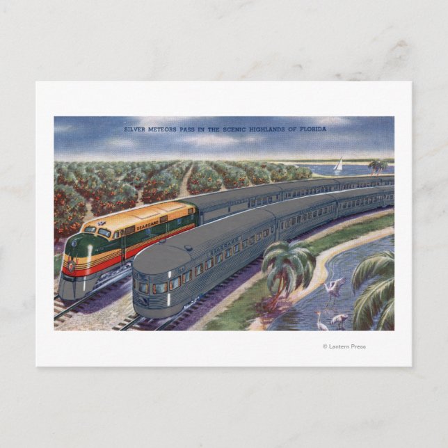 Silver Meteors "Seaboard" in Florida Highlands Postkarte (Vorderseite)