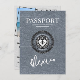 Silver Mexico Passport Save the Date