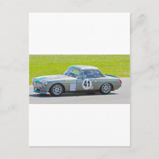 Silver MG Rennwagen Postkarte