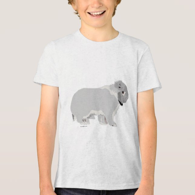 Silver Mini Lop Tri-Blend Shirt (Vorderseite)