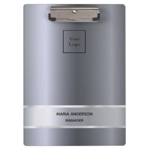 Silver minimalistisch elegante moderne Business Klemmbrett