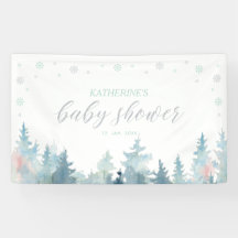 Silver & Mint Winter Wonderland Babydusche