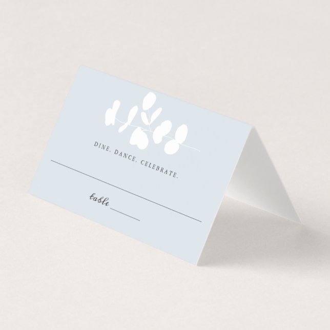 Silver Mist Eucalyptus Branch Wedding Escort (Vorderseite)