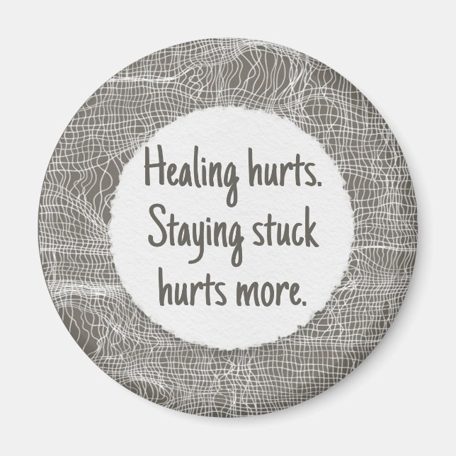 Silver Modern Fabric Texture Custom Phrase Magnet (Vorne)