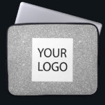 Silver Modern Glitzer - Werbung für kundenspezifis Laptopschutzhülle<br><div class="desc">Silver Modern und Berufliche Imitate Glitzer und sparkle elegante Logo Werbeaktion Corporate Notebook-Bag oder Sleeve Promotional Case für ein Geschenk für die Schönheitsindustrie. Dieser Fall kann auf Ihr Firmenlogo oder Ihr Firmenlogo angepasst werden.</div>