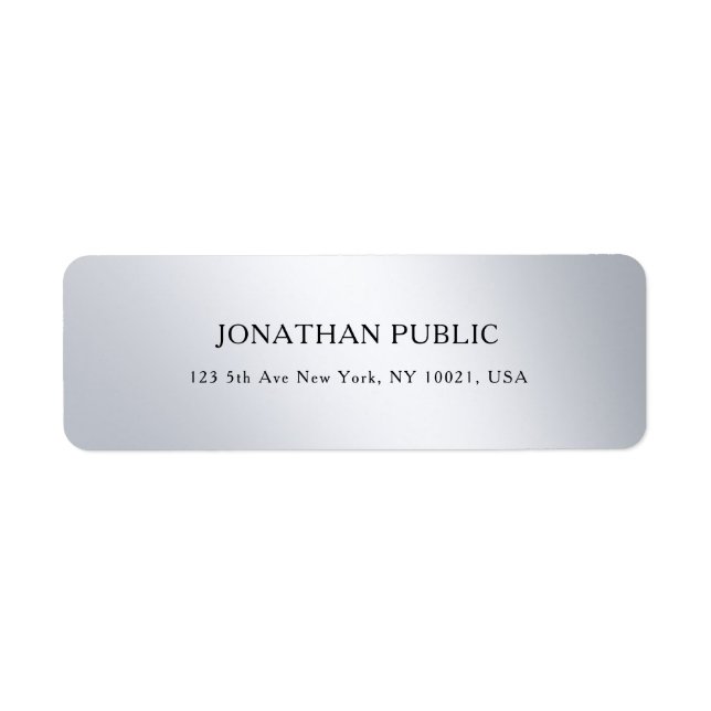 Silver Modern Simple Design Elegantes Template Coo (Vorne)