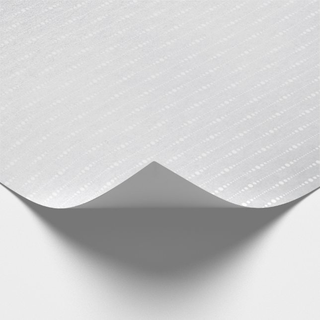 Silver monochromatischer, grau-delikater Tropfen S Geschenkpapier (Ecke)
