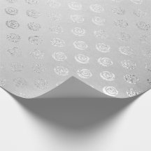 Silver Monochromatisches, zartes, graues, florales