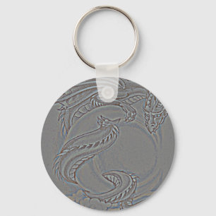 Silver Moon Dragon Schlüsselanhänger