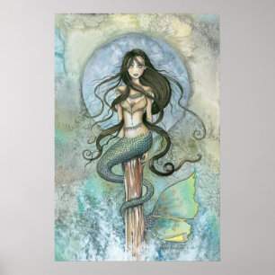 Silver Moon Mermaid Poster von Molly Harrison