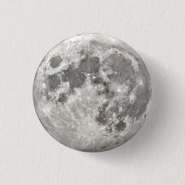 Silver Moon Round Button (Vorderseite)