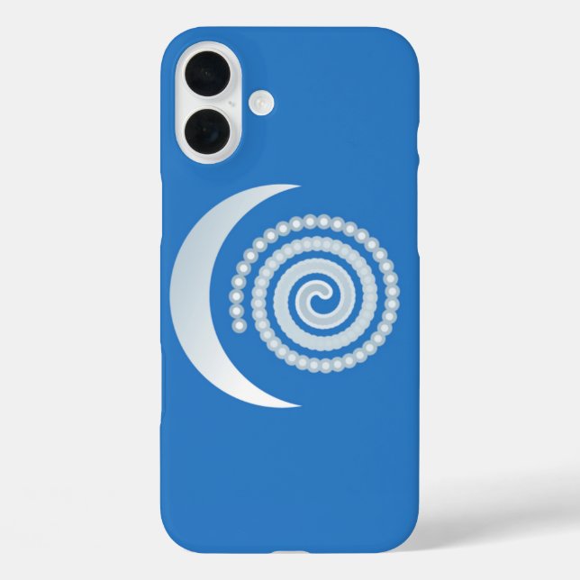 Silver Moon Spiral Case-Mate iPhone Hülle (Rückseite)
