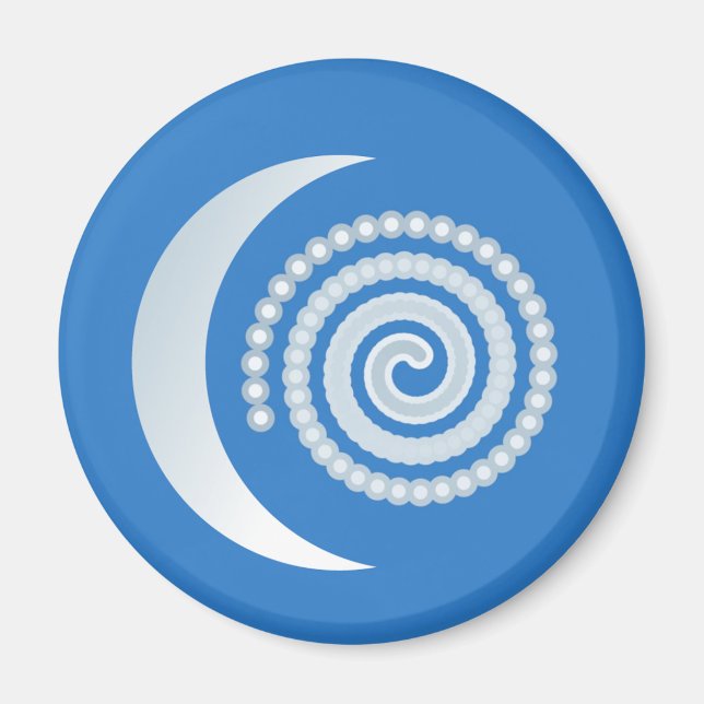 Silver Moon Spiral Magnet (Vorne)