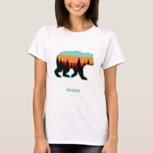 Silver Mountain Idaho Skifahren Snowboarden Bär T-Shirt