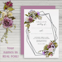 Silver Multicore Floral Geometric Wedding