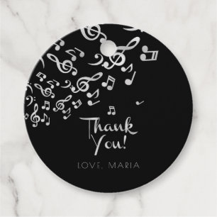 Silver, Music Danke Geschenkanhänger