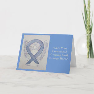 Silver Mystic Awareness Ribbon Angel Cards Karte