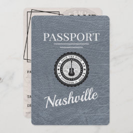 Silver Nashville Passport Save the Date