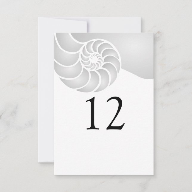 Silver Nautilus Muschel Beach Wedding (Vorderseite)