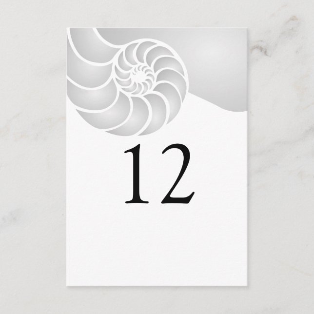 Silver Nautilus Muschel Beach Wedding (Vorderseite)