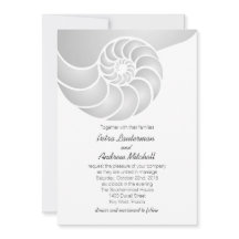 Silver Nautilus Muschel Beach Wedding