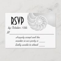 Silver Nautilus Muschel Beach Wedding