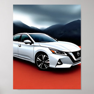 Silver Nissan 2023. Poster