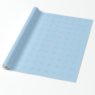 Silver Number on Blue zum 25. Jahrestag Geschenkpapier