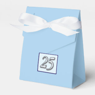 Silver Number on Blue zum 25. Jahrestag Geschenkschachtel