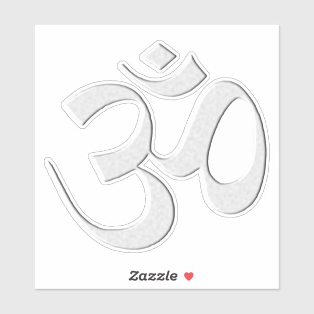 Silver Om  Aufkleber (Blatt)