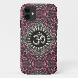Silver Om Vintag Pink Damask iPhone 5 Case-Mate iPhone Hülle