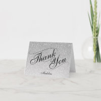 Silver Ombre Glitzer Vielen Dank