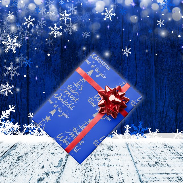 Silver on Blue Christmas | Geschenkpapier (Von Creator hochgeladen)