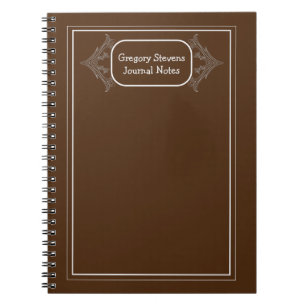Silver Ornamental Gerahmt Notebook Notizblock